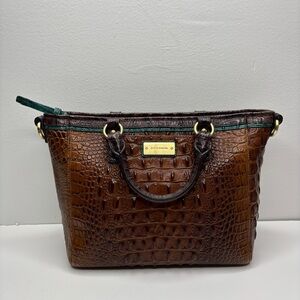 Brahmin Arno Crocodile Embossed Satchel
